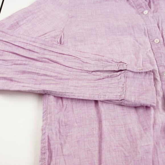 J McLaughlin Linen Long Sleeve Pink 100% Linen Button Shirt Womens Sz S - Picture 6 of 10